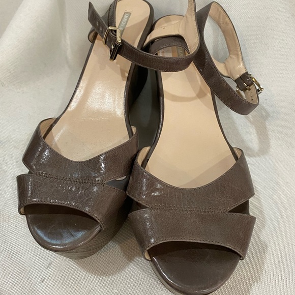 Armani Leather Platform Wedge Sandal - Picture 4 of 7